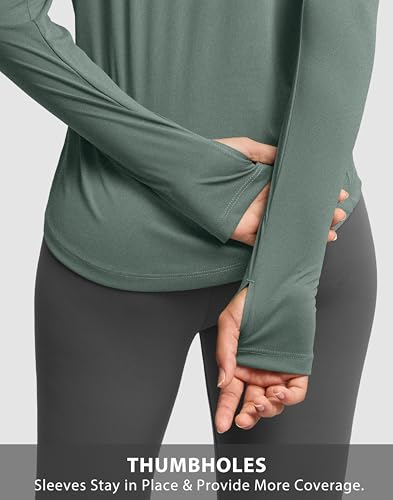 Image of Soothfeel Lightweight Long Sleeve Workout Tops for Women Gym Running Shirts | Quick Dry, Breathable, Moisture Wicking, UPF 50+ Sun Protection, Athletic Shirts for Running, Gym, Exercise, Yoga, Hiking