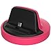 RND Dock for Samsung Galaxy Note 2, Note 4 or Note Edge with Dock mode cable and 2.1A Charger (compatible with most cases) (Black/Pink)