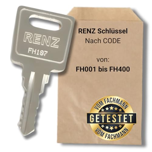 RENZ/JU/RONIS Ersatzschlüssel - Schließung FH059 - mit Original Hersteller Kopfform Schlüssel nach Code - Nachschlüssel - Zusatzschlüssel - Briefkastenschlüssel - Schlüsseldienst