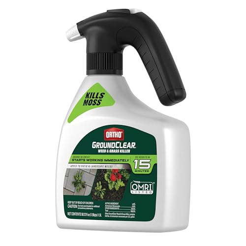 Image of Ortho GroundClear Weed and Grass Killer - Kills All Types of Listed Weeds and Grasses, Patio & Landscape Use, Battery Powered Sprayer, OMRI Listed, 1.5L (2-Pack)