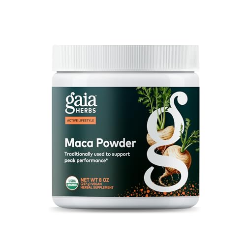 Gaia Herbs Maca Powder - Energy Supplement - Traditionally Used to Support Healthy Energy & Stamina* - Made with USDA Certified Organic Maca Root (Lepidium meyenii) - 8 Oz (69 Servings)