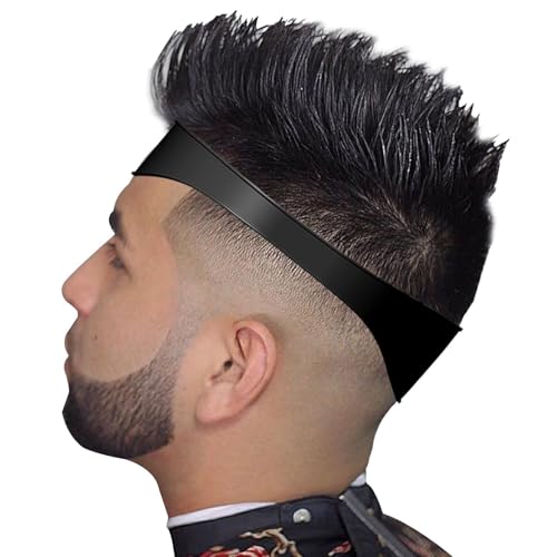 Arrovarp Guía de pelo para el cuello | Herramienta de corte de pelo | Herramienta de modelado de línea capilar curvada Guía de desvanecimiento de barba Guía de corte de pelo para cortadoras de pelo