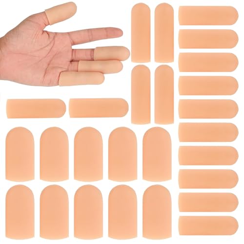 26PCS Waterproof Finger Protector, Finger Protectors, Finger Plasters Thumb Protector for Finger Cracking Finger Callus Finger Arthritis Hand Eczema or Finger Blister Protection