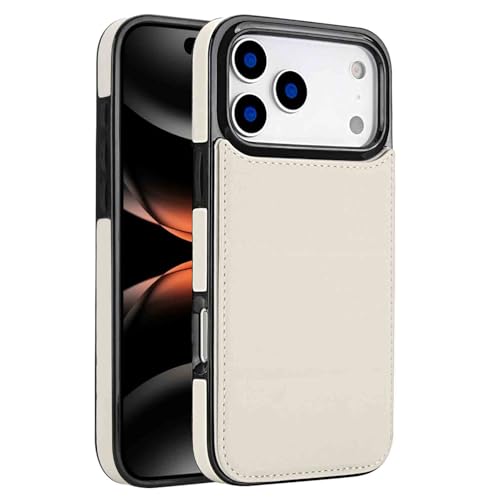 Étui en cuir pour iPhone 17 antichoc ultra fin avec rabat support intégré