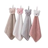 NAMOARLY 4piezas Toalla De Mano De Cerdo para Secarse Las Manos Toalla Absorbente De Agua para Colgar Cocina Baño Hotel Casa De Campo