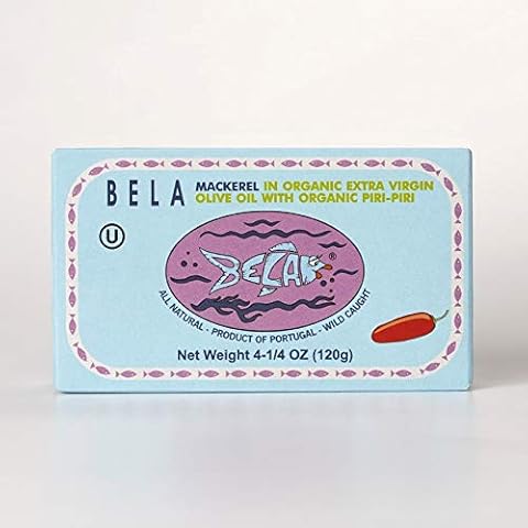 BELA Mackerel in Organic Extra Virgin Olive Oil with Piri Piri - 12 pack Cover