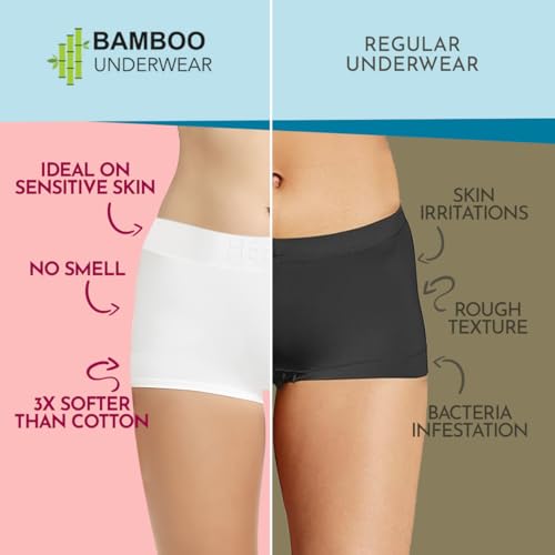 Image of HEELIUM Bamboo Underwear for Women | Ultra-Soft, Breathable & Odour-Free | 3X Softer Than Cotton | Moisture-Wicking | Ideal for Sensitive Skin & All-Day Comfort