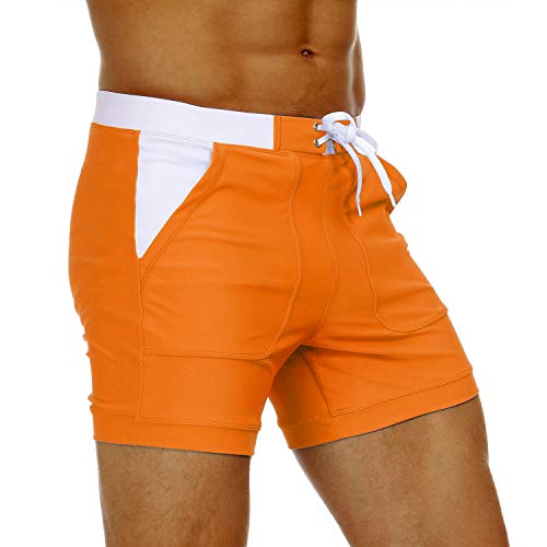 Image of MAGNIVIT Men's Swimwear Swimsuits Solid Basic Long Swim Sport Trunks Board Shorts with Pockets