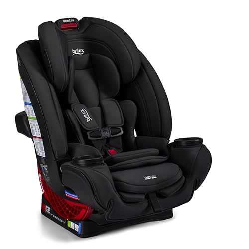 Britax One4Life All in One Convertible Car Seat, 3 in 1 Car Seat & Booster Seat with Easy ClickTight Installation, Extended Rear Facing Capacity, and Breathable SafeWash Fabrics —Raven Black