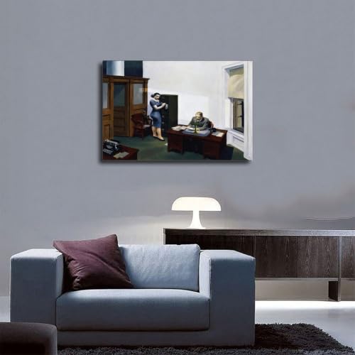 Office at Night Edward Hopper pour rompre la monotonie des murs de bureau