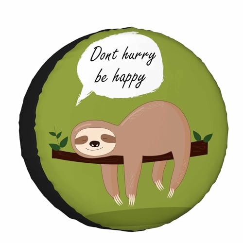 Image of Sloth Spare Tire Cover 15 inch Wheel Cute Lazy Sloth Protectors Weatherproof Universal for Trailer Tire Cover Rv SUV Truck Camper Travel Trailer STC135