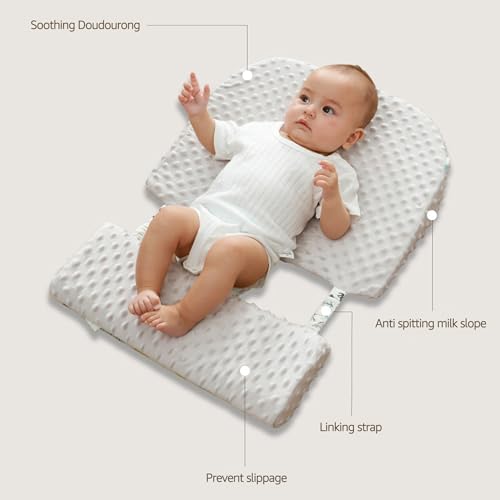 Oreiller reflux bébé haut de gamme double face bleu