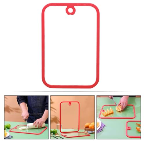Tabla de cortar de vidrio templado rectangular de alta resistencia con bordes pulidos finos 3