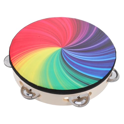 KICHOUSE Handheld Tambourine Percussion Musical Instrument for Dance Parties Weddings Performances for Teens Adults User Friendly Design