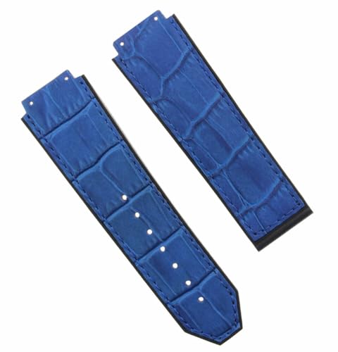 Bracelet montre de luxe en cuir d'alligator caoutchouc 24mm