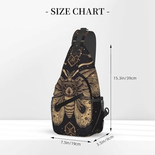 Mochila tipo sling para hombre y mujer, negro miniatura 3
