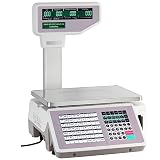 Cyfrowa Waga Do Drukowania Etykiet Cenowych, Cyfrowa Waga Spożywcza, Elektroniczna Waga O Wysokiej Precyzji Z Wyświetlaczem Lcd, Dwustronny Wyświetlacz Lcd 30 Kg/60 Funtów, Cyfrowy Kalkulator Cen