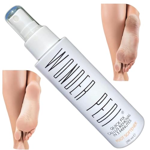 Wonder Pedi Spray exfoliant instantané pour callosités, peaux mortes et talons craquelés, traitement pédicure fonctionne avec n'importe quelle lime à...