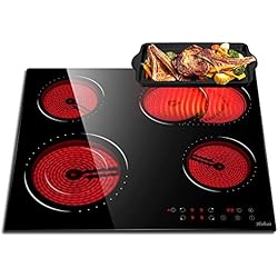 Vitrocerámica Aspes Ideal 4 Fuegos Hobsir Vitrocerámica 4 Fuegos, 60cm, 6600W, Placa Eléctrica Empotrado, Ajuste Flexible de la Zona de Cocción, Temporizador, Bloqueo de Seguridad, Sin Enchufe
