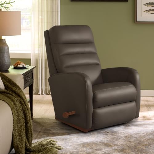 Image of La-Z-Boy Forum Leather Rocking Recliner, Charcoal