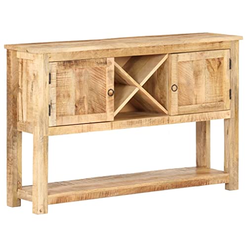 CFODOJ Armarios y almacenamiento, buffets y aparadores - aparador para el hogar 120 x 30 x 76 cm madera de mango en bruto