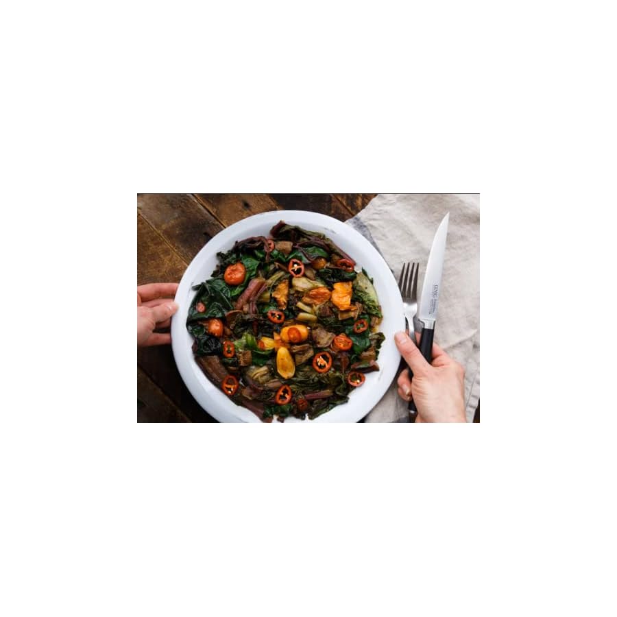 Ginsu-Chikara-Bamboo-block-12-piece-knife-set-Black Ginsu Chikara Series Forged 12-Piece Japanese Knife Set, Black - Premium Cutlery Set with 420J Stainless Steel Kitchen Knives and Toffee Bamboo Block