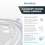 ResOne 7Ft Soft Adult Oxygen Nasal Cannula 5-Pack - Curved Prongs, Crush-Resistant Tubing - Nasal Tubes, Oxygen Concentrator Supplies - Soft Curved Nose Piece, Standard Size, Standard Flow 6 LPM - Image 2