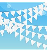 Bandierine Triangolari Colorate - 100m Di Festoni, Tessuto Poliestere, 150 Pezzi, Per Feste E Giardino