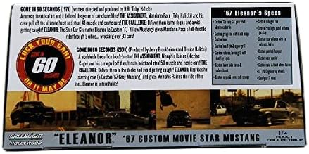 Miniatura 5 de Greenlight 1967 Mustang Eleanor de Gone in 60 Seconds Motion Picture, gris con rayas negras 86411 Escala 1/43 Modelo de juguete de coche fundido a