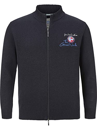 Preisvergleich Produktbild Jan Vanderstorm Herren Strickjacke Olav dunkelblau 2XL (XXL) - 60 / 62