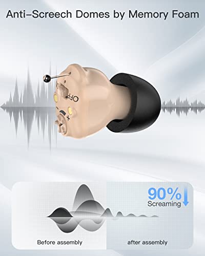 Leel Hearing Aids For Seniors, Hearing Aids With Noise Cancellation And Volume Control, Small Completely-In-Canal Digital Hearing Aids,Ergonomic And Wear For Comfortable(Black) #TOP5