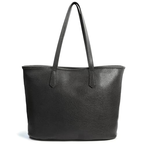 Zipper Tote Bag Soft Vegan Leather