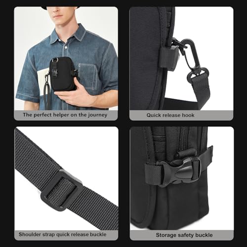 UnisexAdult Small Crossbody Messenger Bag Durable Chest Handbag Sling Crossbody Backpack3
