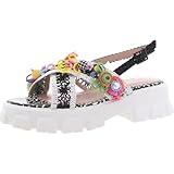 Betsey Johnson Women's Graysen Sandal, Black Multi, 8.5