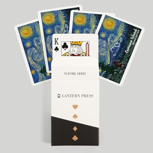 Lantern Press Baraja de 52 cartas poker tamaño adulto miniatura 6