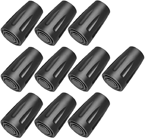 10 Pack Trekking Pole Tips, Hiking Sticks Tips Protectors Fits Most Common Trekking Poles, Hiking Sticks, Nordic Walking Poles