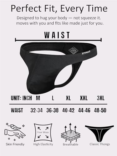 Men's Underwear Thongs and G Strings, Breathable Men G String for Man,Fitted Size,Bulge Pouch,Stretchable3