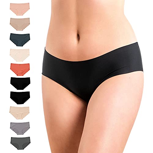 Pretty Sweet Basics Womens Laser Cut Bikini Cheeky Hipster Panties, Pack Of 10 #TOP5