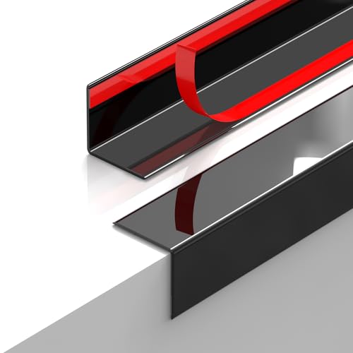 2PCS Wall Corner Protectors Guards - Self Adhesive Corner Protector & Corner Guards for Walls Edge Protection, Easy to Apply - No Tools Needed(Black, 31.5