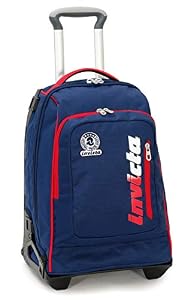 Trolley Tech Invicta Kupang, 34 Lt, Blu, 2 in 1 Zaino sganciabile, Scuola & Viaggio