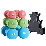 Effektives Ganzkörpertraining mit hanteln set – Muskelaufbau von Armen, Beinen, Bauch, Po und des gesamten Oberkörpers zum Fettabbau, zur Verschönerung der Armlinien oder Stärkung der Schultermuskulatur. Das Handgewicht-Set ist ideal für Reha-Übungen, Krafttraining, Stretching, Yoga, Pilates, Aerobic, Gymnastik und Rhesport. Ideal für den Einsatz im Fitnessstudio, zu Hause oder im Büro.