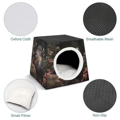 Nichoir oiseaux intérieur cabane capsule chaude chat et petits animaux - 5