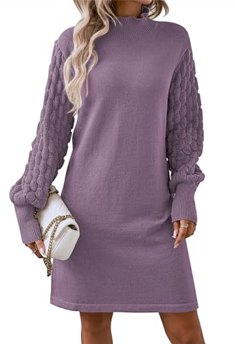 Pink Queen Elegant Long Dolman Sleeve Knit Dress...