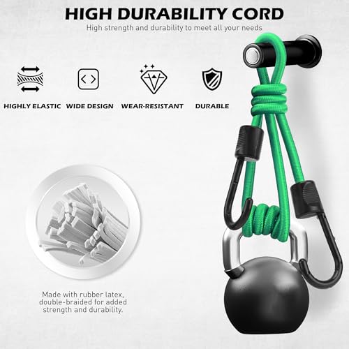 60-Piece Bungee Cords Assorted Sizes - 10" 18" 24" 32" 40" Bungee Cords with Hooks, Heavy Duty Outdoor, Large Medium Small Mini Elastic Canopy Tarp Bungee Ball Ties Tarp Clips Organizer