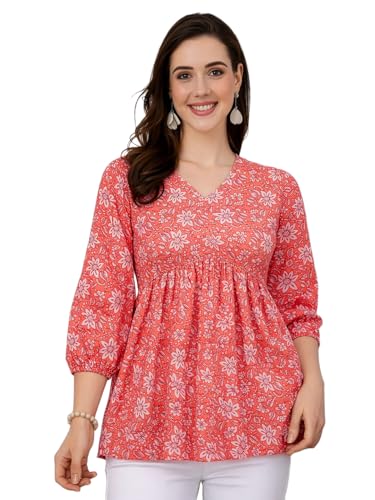 Image of Casual Rayon V-Neck Full Sleeves Stylish Peplum Top for Women(28 inch Inches)
