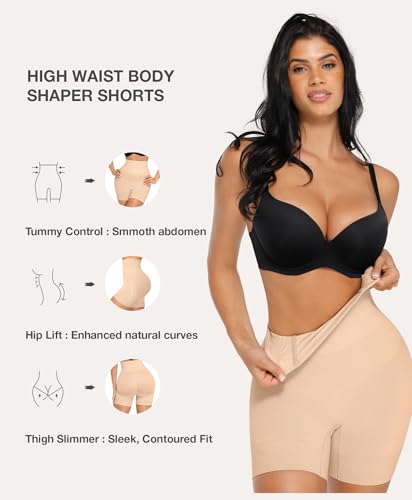 Lover-Beauty Butt Lifting Shorts for Women Tummy Control Shapewear Shorts High Waisted Body Shaper4