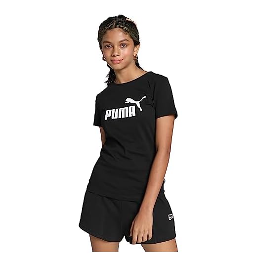 PUMA Ess Logo Tee G, T-shirt Bambine e ragazze, Black, 152