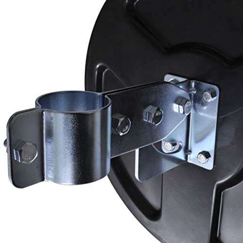 Miroir de trafic convexe extérieur noir 30 cm Gecheer