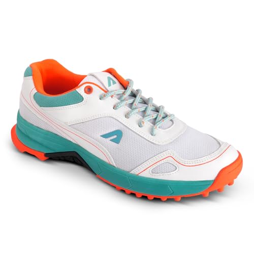 Boldfit Cricket Shoes for Men & Boys Sports Shoes for Man Lightweight Cricket Sports Shoes for Men Ergonomic Fit Sports Mens Shoes Cricket Match Men Shoes for Practise Training White - MintOrange 10 (B0D2HGR5FK) Amazon Price History, Amazon Price Tracker