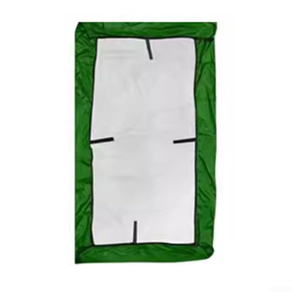 Outdoor Use Replacement Canopy Rain Cover for Garden Swing Chair 3 For Seat, Windproof and with Reinforced Corners for Stability (Green 213x122x18cm)